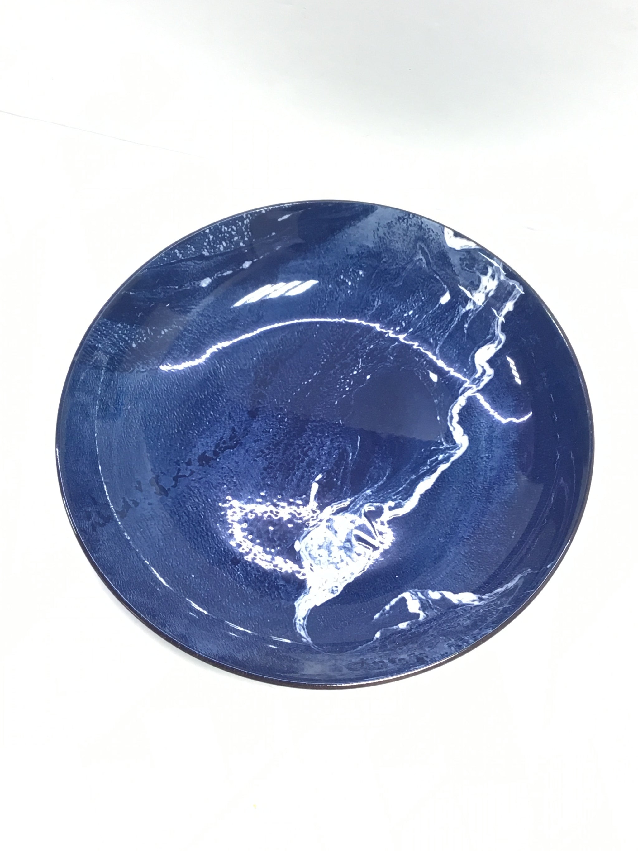FR Blue With White Shade Ceramic Serving Dish-M