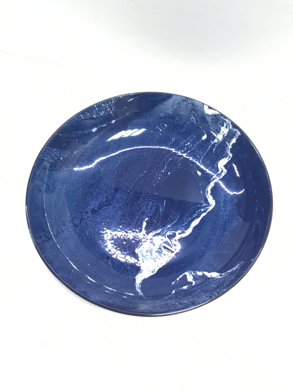FR Blue With White Shade Ceramic Serving Dish-M