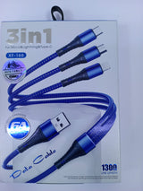 3 In 1 Data Cable XF - 166 (130mm) - IPC | Premium Quality - Best Price Online