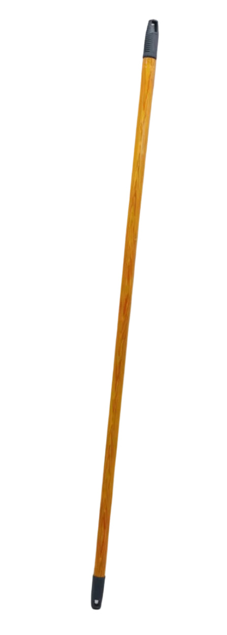 Long yellow pencil with a blue eraser on a light gray background