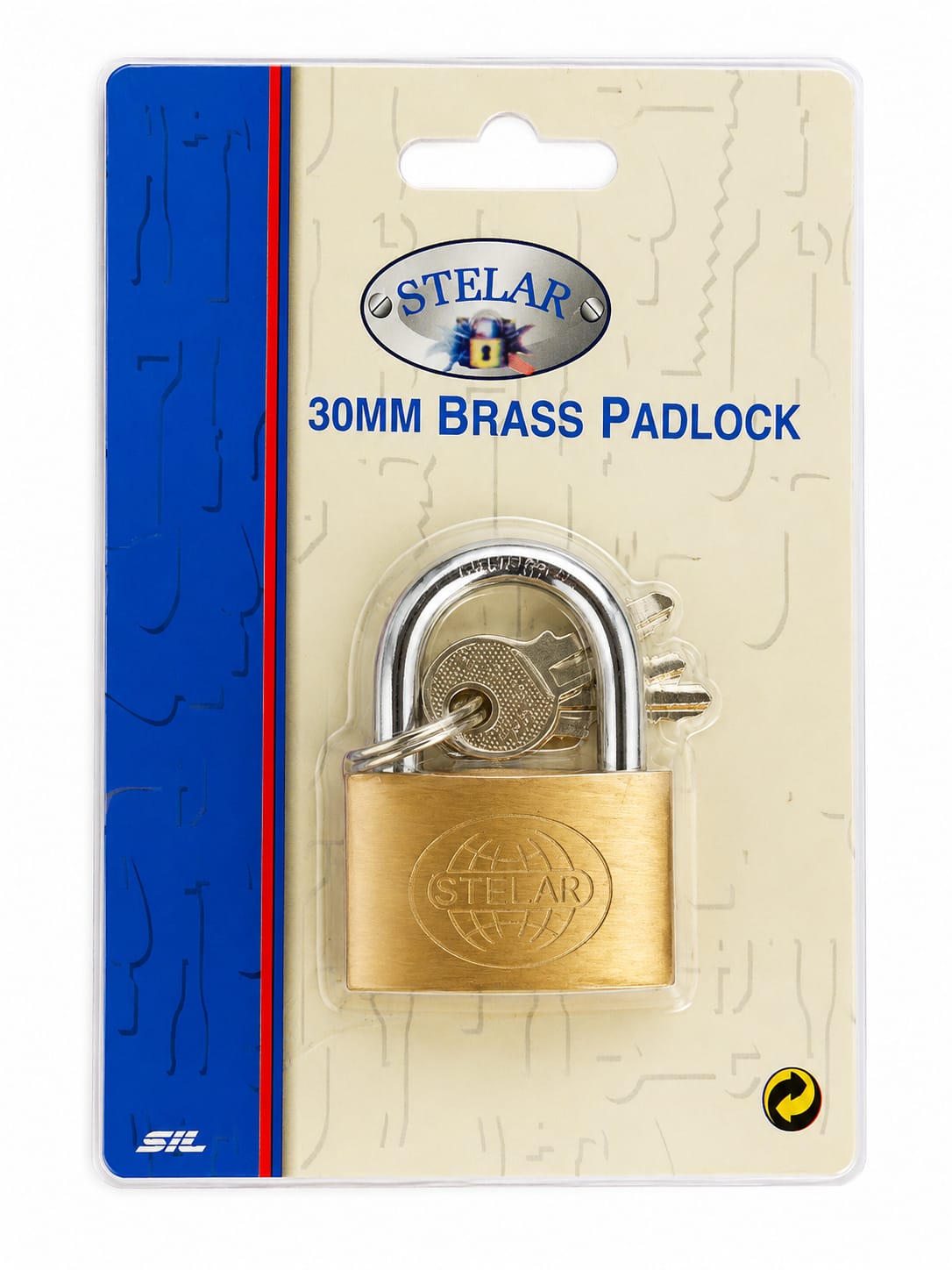 Stelar 30mm Brass Padlock -  Premium Quality | Best Sell Online