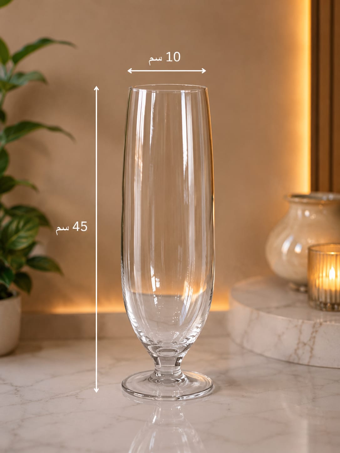 Tall Cylinder Glass Flower Vase - 213-VC Premium Quality | Best Sell Online