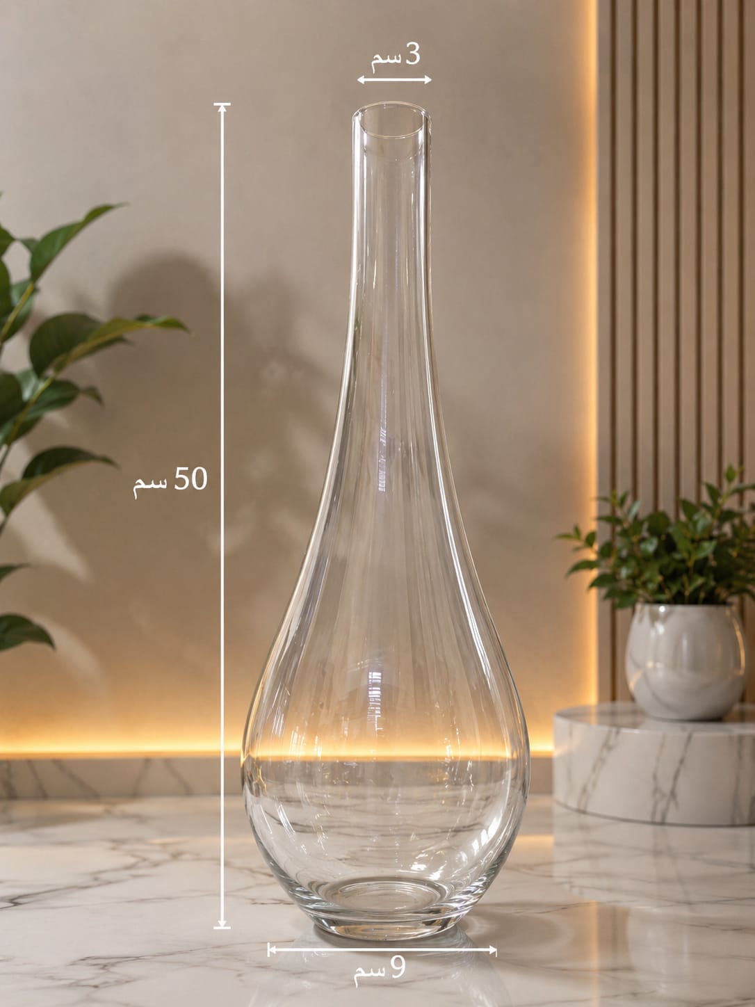 Long Neck Glass Flower Vase - XCV Premium Quality | Best Sell Online