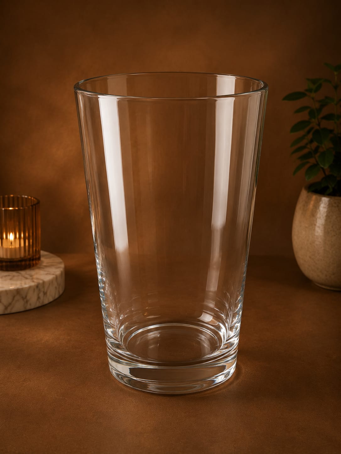 Conical Glass Flower Vase 43cm×24cm×20cm | Premium Quality | Best Sell Online