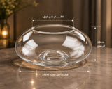 Saucer Glass Flower Vase 24cm×13cm×10cm | Premium Quality | Best Sell Online