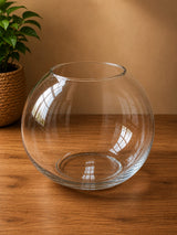 Globe Glass Flower Vase 24×33cm×19cm (medium) |Premium Quality | Best Sell Online