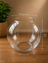 Globe Glass Flower Vase 24×33cm×19cm (medium) |Premium Quality | Best Sell Online