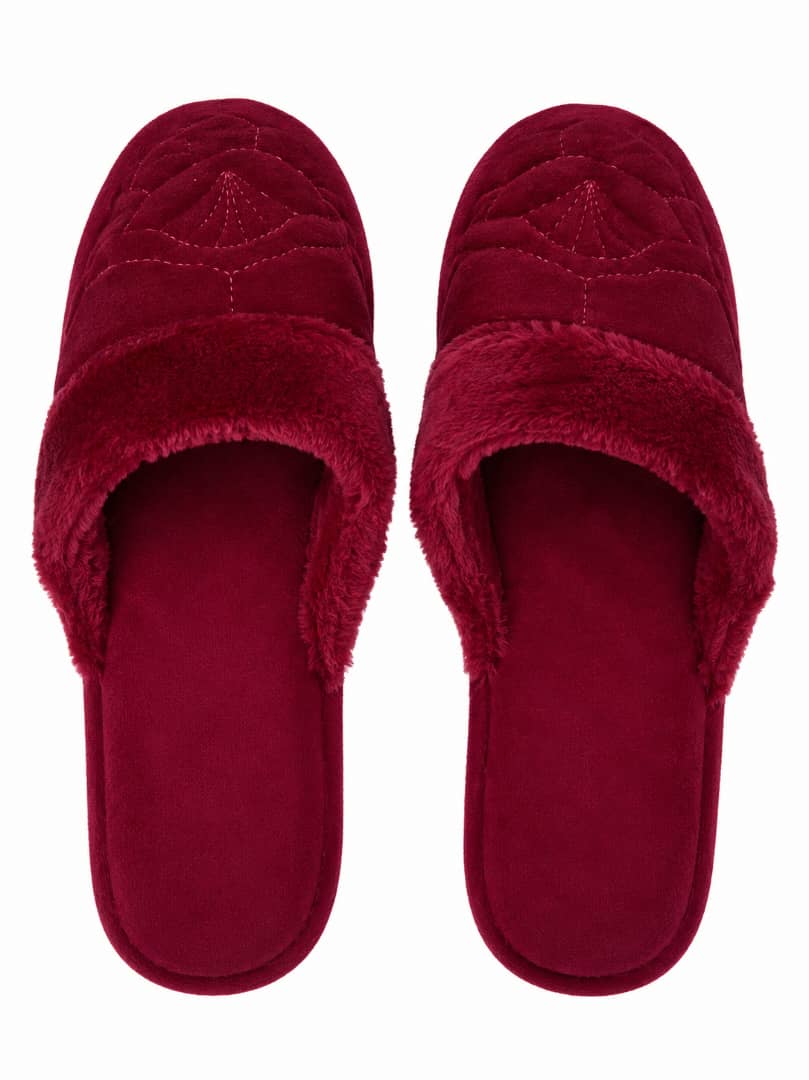Plush House Slippers - Maroon |Premium Quality | Best Sell Online