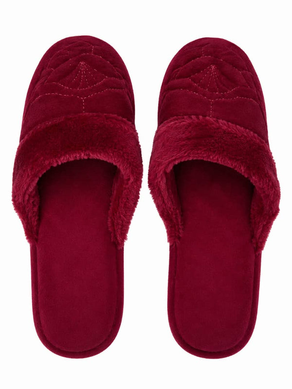 Plush House Slippers - Maroon |Premium Quality | Best Sell Online