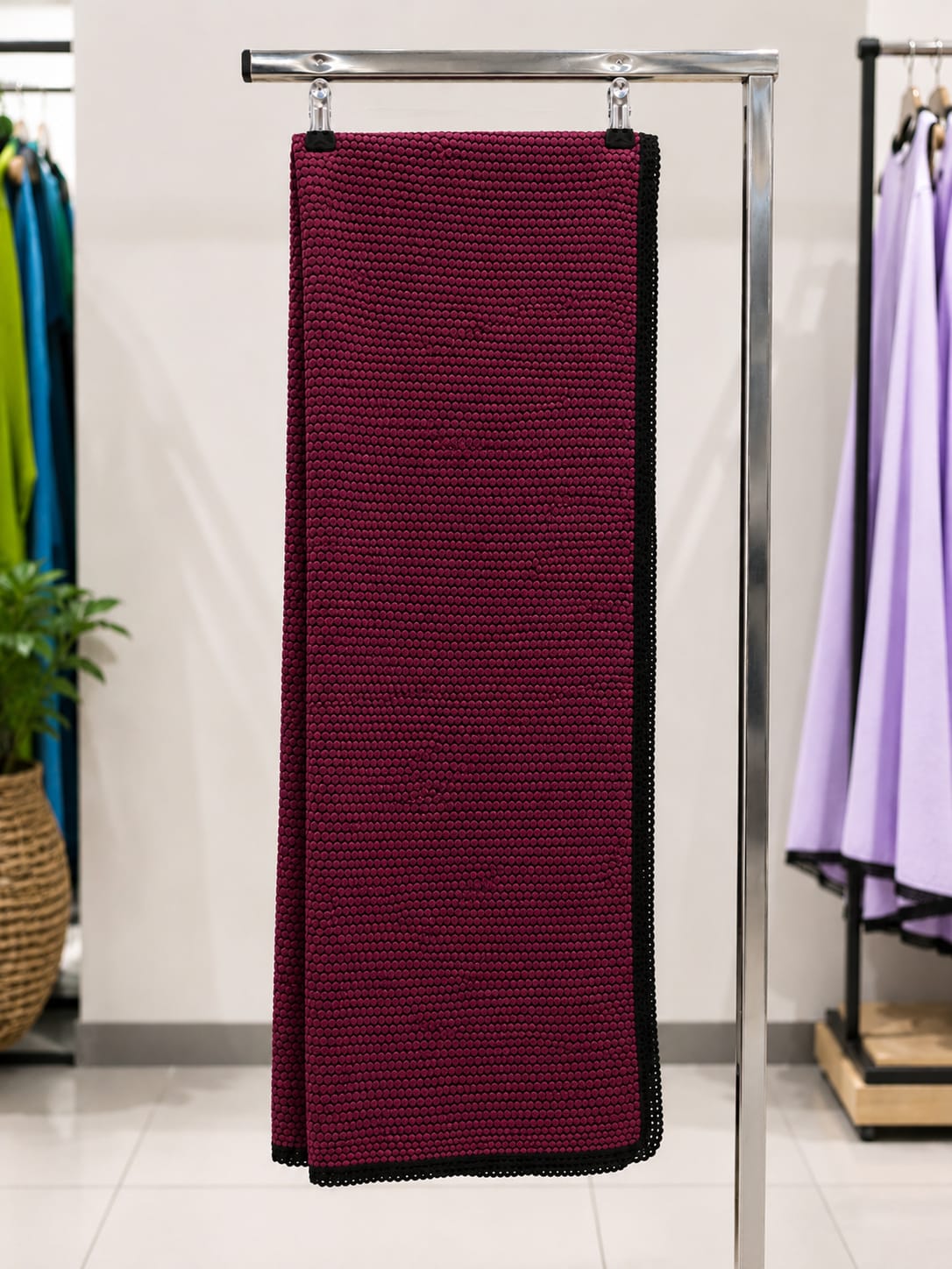 Maroon Textured Shayla Scarf - 0980 |Premium Quality | Best Sell Online