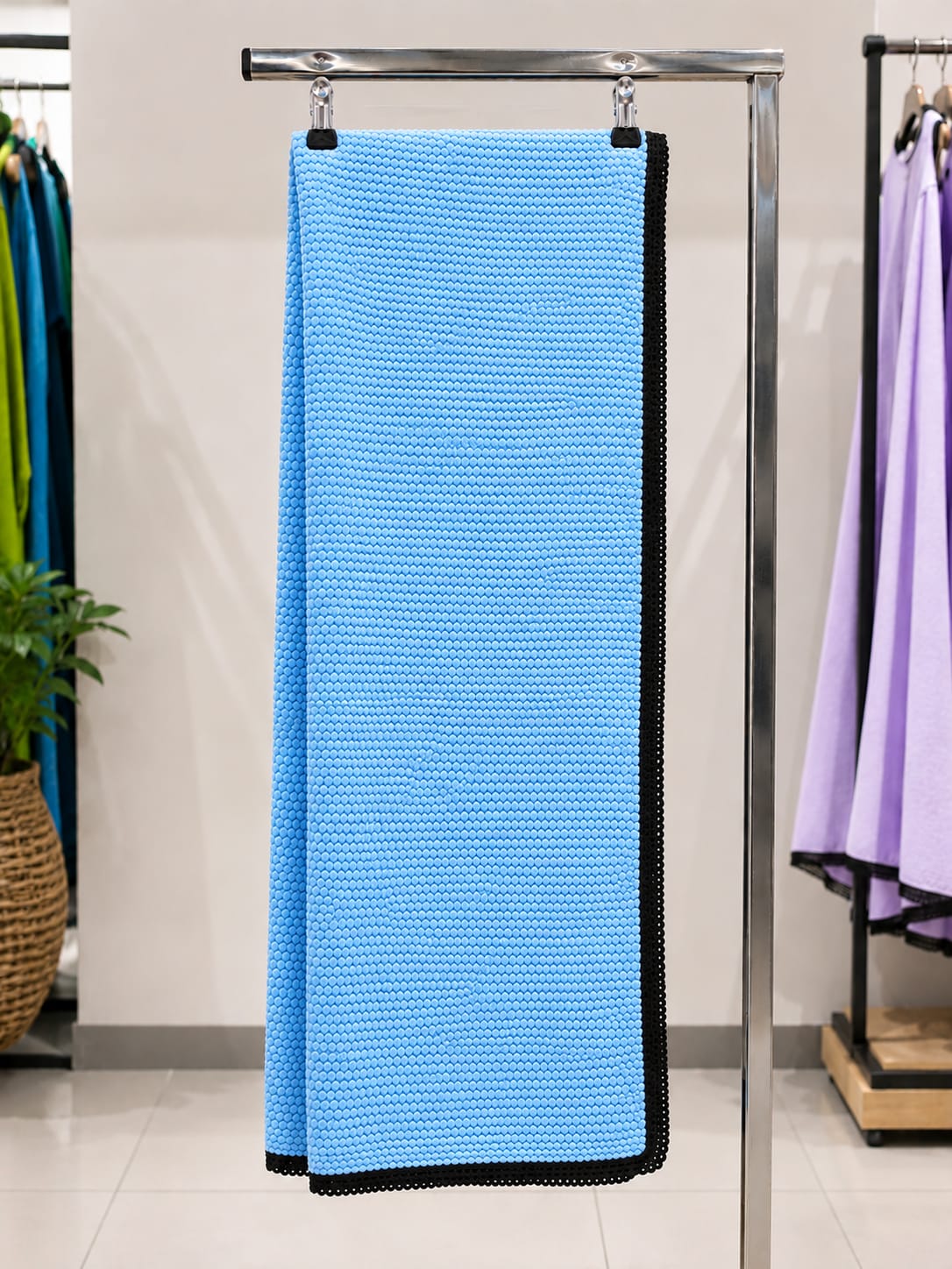 Sky-Blue Textured Shayla Scarf - 0980 |Premium Quality | Best Sell Online