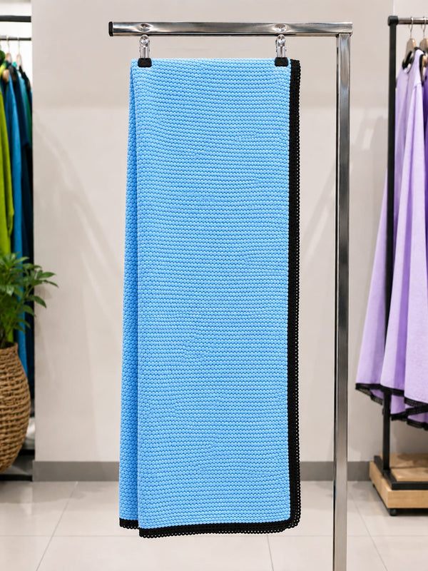 Sky-Blue Textured Shayla Scarf - 0980 |Premium Quality | Best Sell Online