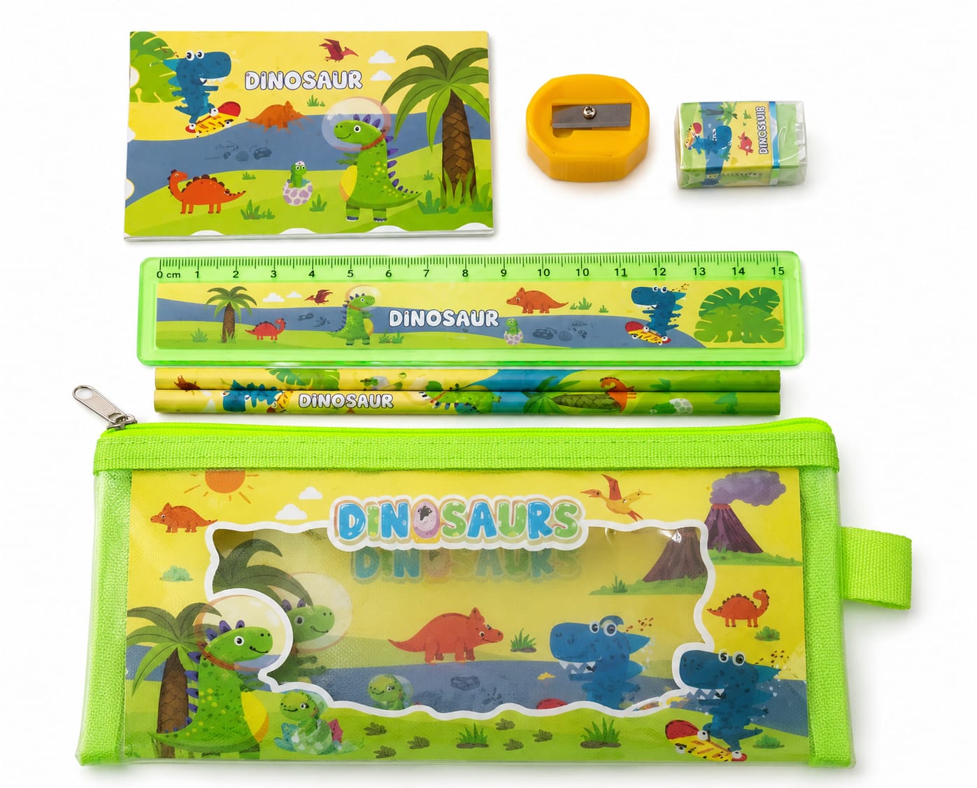 Dinosaur Kids Stationary Kit - 6pcs - YOYO-8017 - Best Sell Online