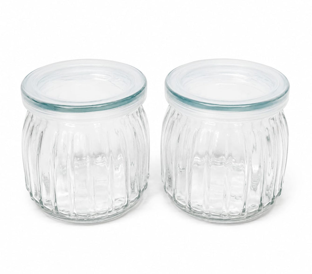 Round Glass Type Bottle W/PE LID 200ml IPC No: GLB036 (2pcs)| Premium Quality - Best Sell Online