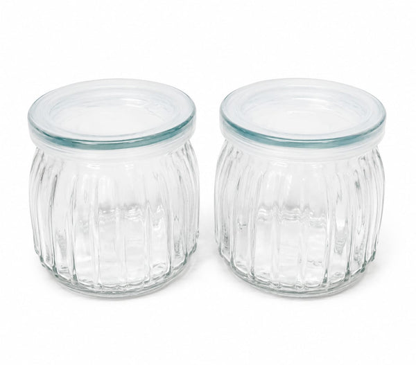 Round Glass Type Bottle W/PE LID 200ml IPC No: GLB036 (2pcs)| Premium Quality - Best Sell Online