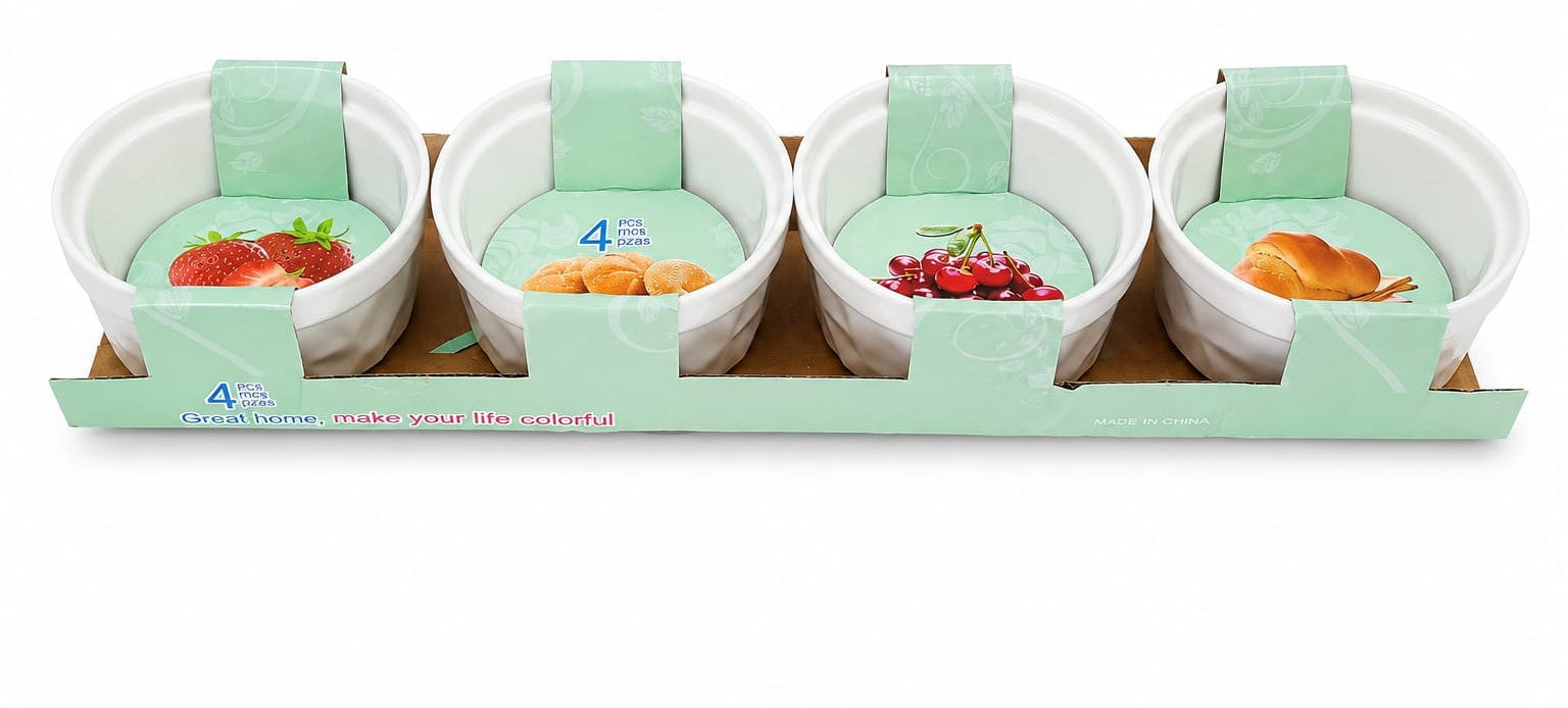 Ceramic Dessert Bowl Set (4pcs) - SD-23429-P