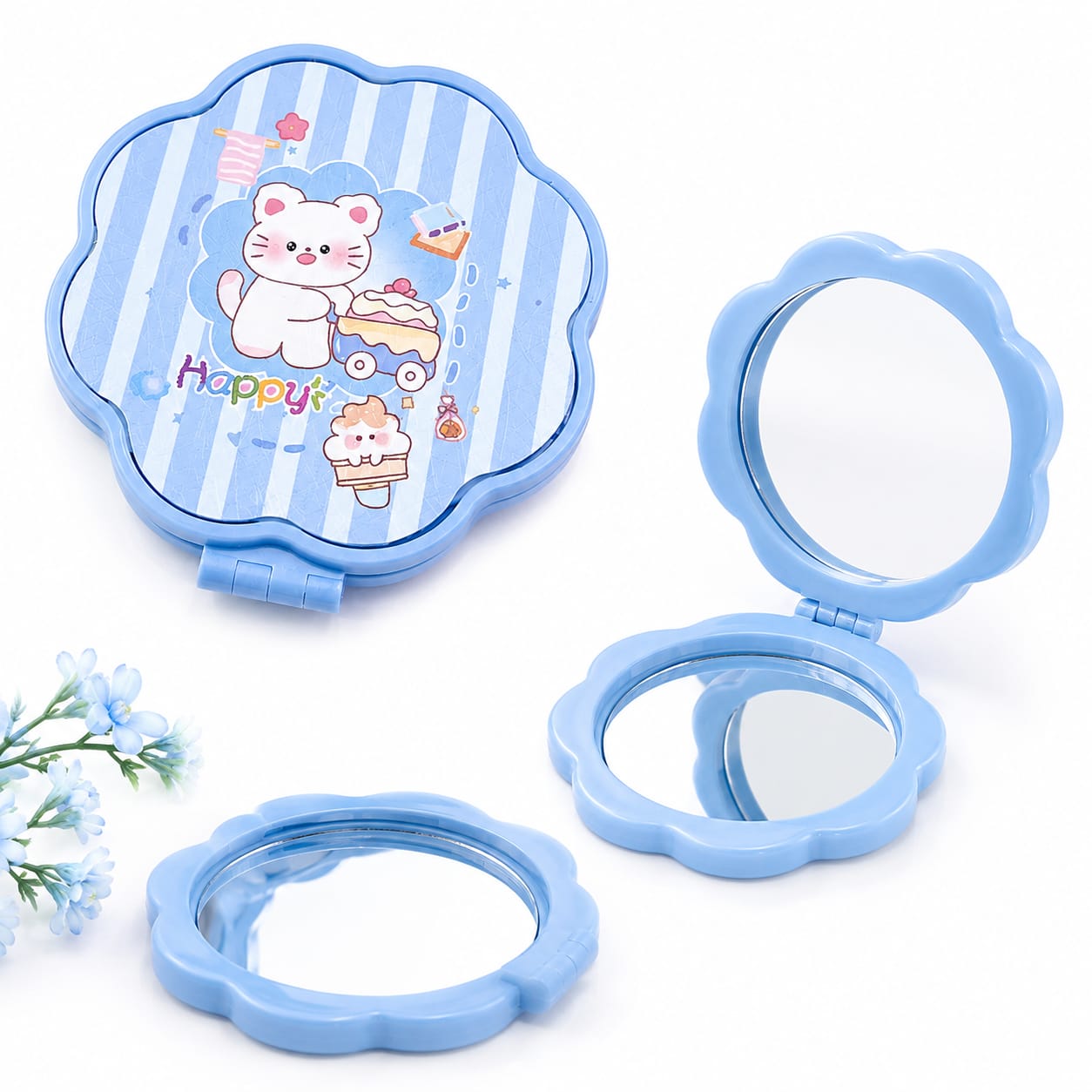 Flower - Shaped Folding Pocket Mirror - JP125
