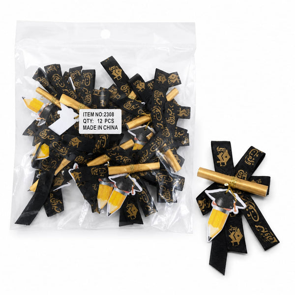 Graduation Ribbon Bow with Mini Pencil Charm - RTX2