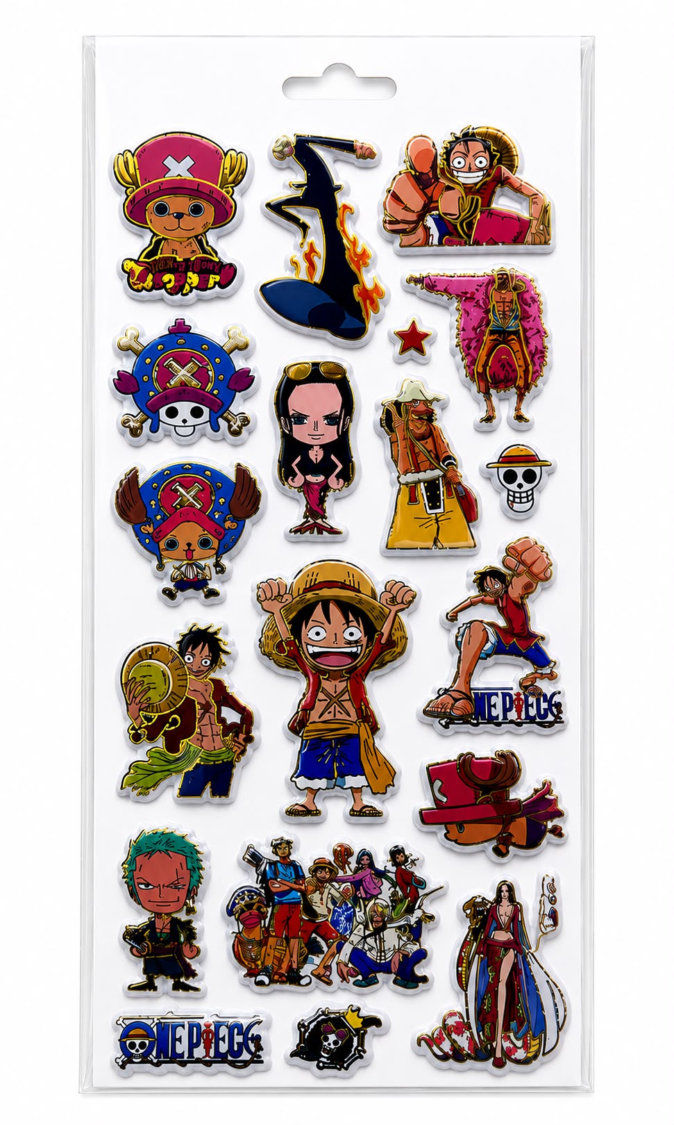 One Piece 3D Puffy Stickers – 12 × 25 cm M1
