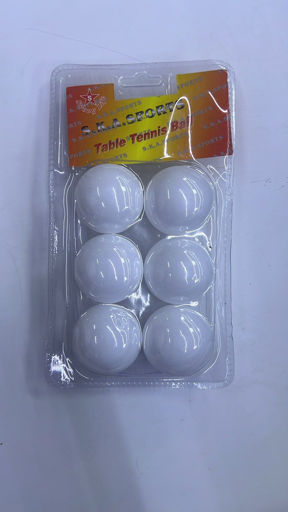 White 6-Piece Table Tennis Balls Set