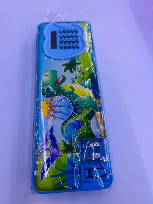 Multifunctional school pencil case-blue