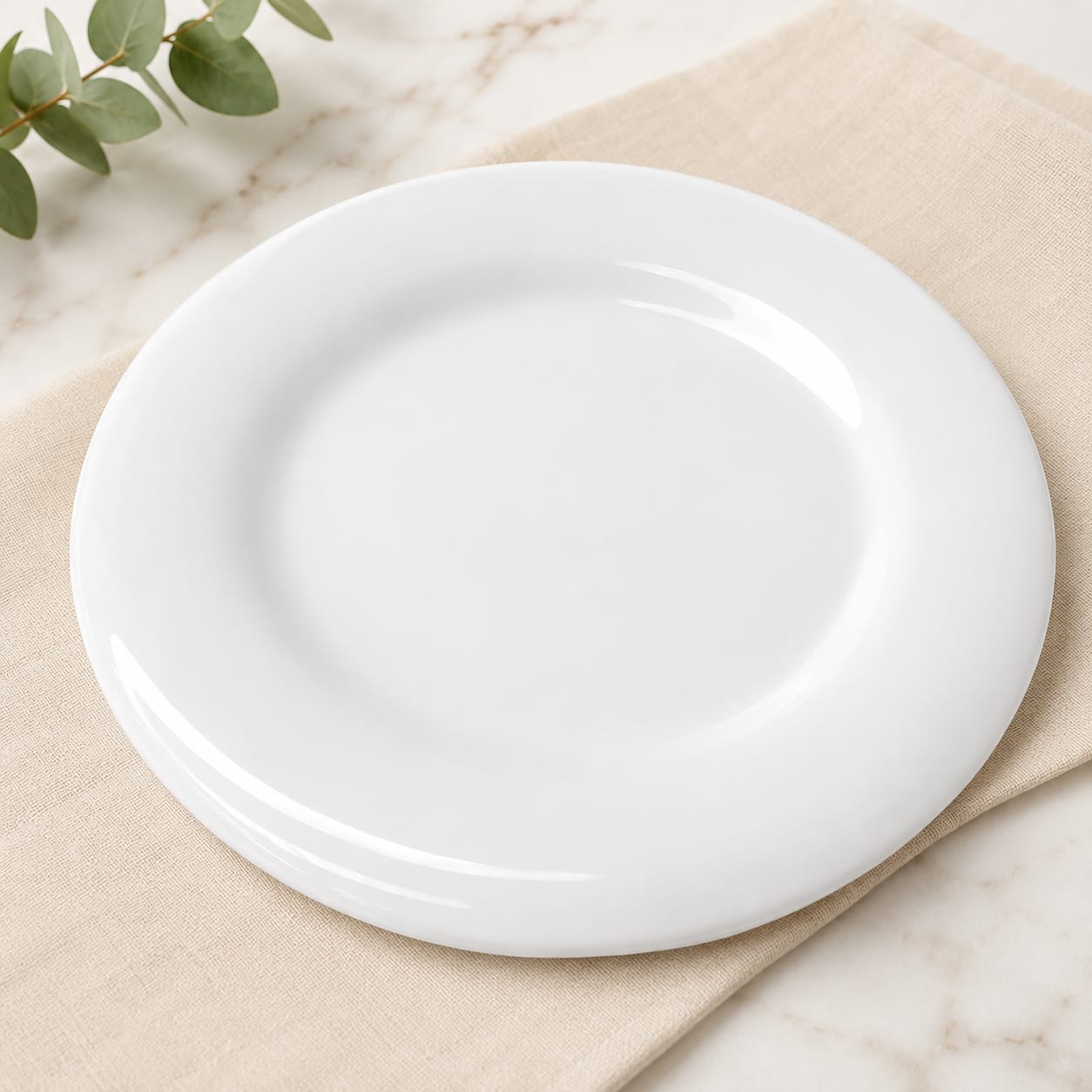 Round Shaped White Serving Dish - Big - 01