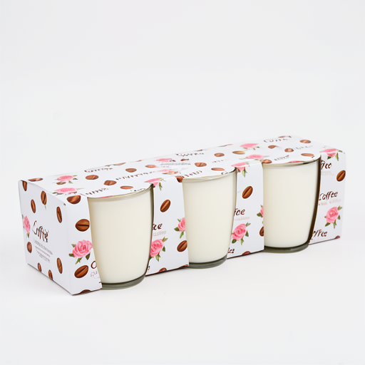 Premium Ceramic Coffee Cup Set - 3pcs, Durable & Affordable