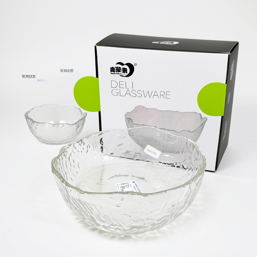 Elegant Premium Deli Glassware Round Bowl DX4006A - 1pcs