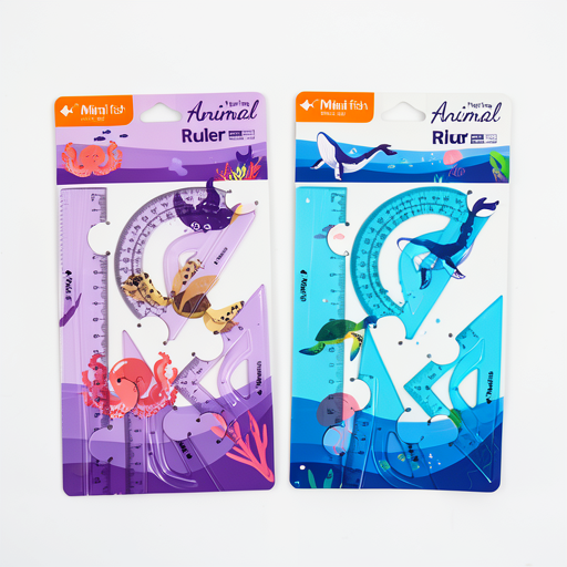 Premium 20cm Marine Animal Rulers Set (4pcs) - Durable & Reliable
