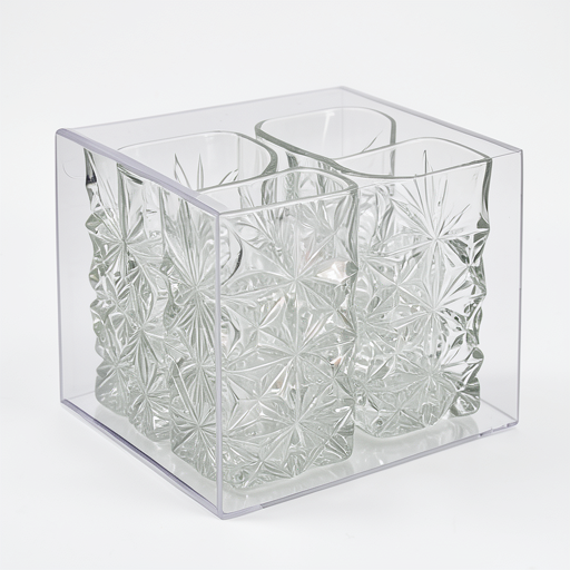 Premium Rectangular Glass Bakhoor Vase Stand - Durable Design