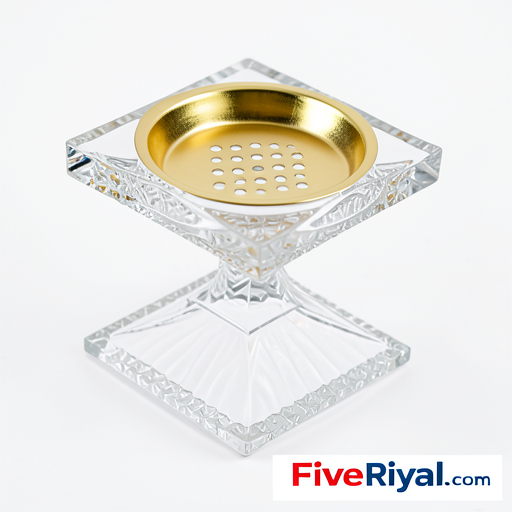 Premium Silver Crystal Glass Ashtray - Durable & Stylish Design