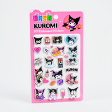 KUROMI 3D Embossed Stickers 9.5x20.3cm | Premium Quality