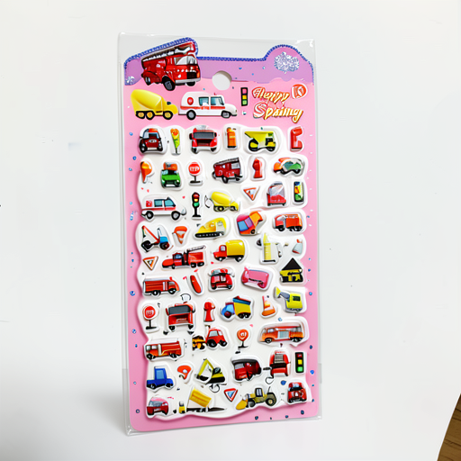 Durable 3D Embossed Stickers 9.5x20.3cm - Craft Decor Essential