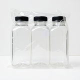 3-Pack 330ml Transparent Bottles | Durable & Premium Quality