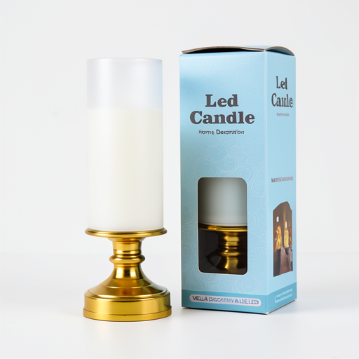 Premium Golden LED Candle Light with Holder Stand - Durable