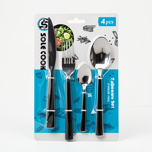 Premium 4pc Stainless Steel Tableware Set | Durable & Affordable