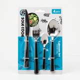 Premium 4pc Stainless Steel Tableware Set | Durable & Affordable