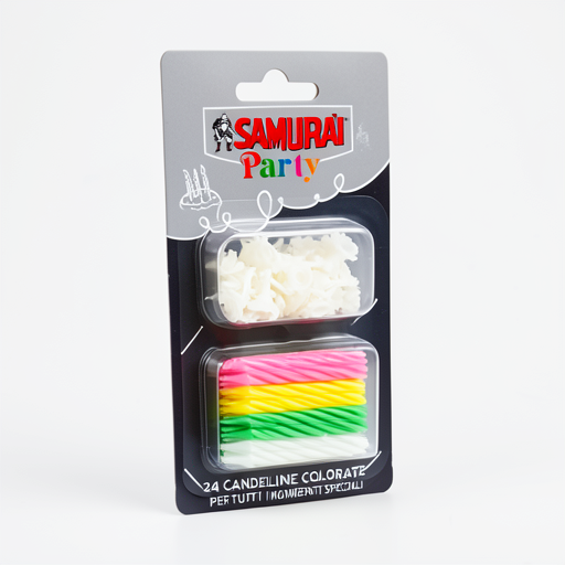 SAMURAI Colorate Party Candle 24 pcs - Premium Quality ART-170N