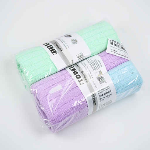 Premium 30x30 cm Striped Cleaning Rags - Pack of 3