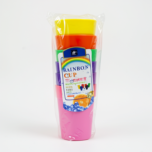6pcs Durable Colorful Plastic Glasses - Premium Quality