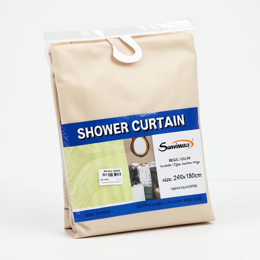 Premium Shower Curtain 240x180cm with 12 Rings - Durable & Stylish