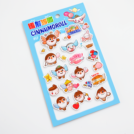 Premium CINNAMOROLL 3D Embossed Stickers (9.5x20.3cm) - Durable
