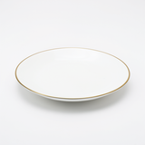 FR Premium Golden Shade Round Cream Plate - White, Durable Design