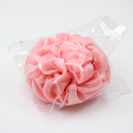Premium Colorful Bath Pouf Set - Pink, Brown, Blue, Green