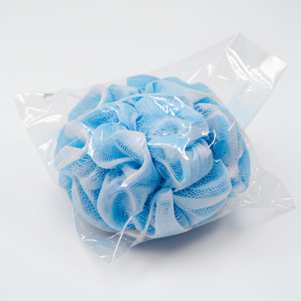 Premium Colorful Bath Pouf Set - Pink, Brown, Blue, Green
