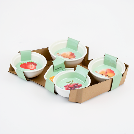 Premium Ceramic Cream Cups Set - 4pcs - Durable & Affordable