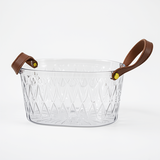 Premium Oval Transparent Storage Basket - Durable & Reliable