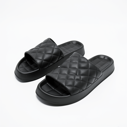 Premium Black Comfort Slippers - Durable & Stylish Footwear