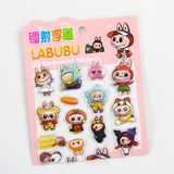 LABUBU 3D Embossed Stickers 9.5x20.3cm - Premium Quality