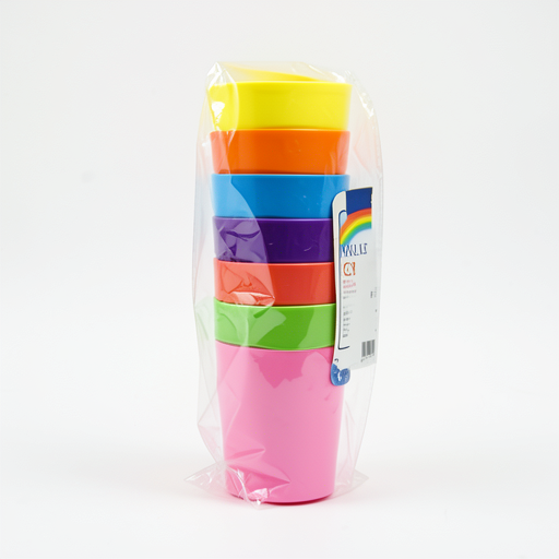 6pcs Durable Colorful Plastic Glasses - Premium Quality